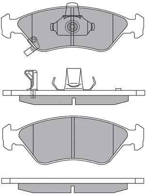 Sada brzdových destiček, kotoučová brzda Premium ADVICS by AISIN